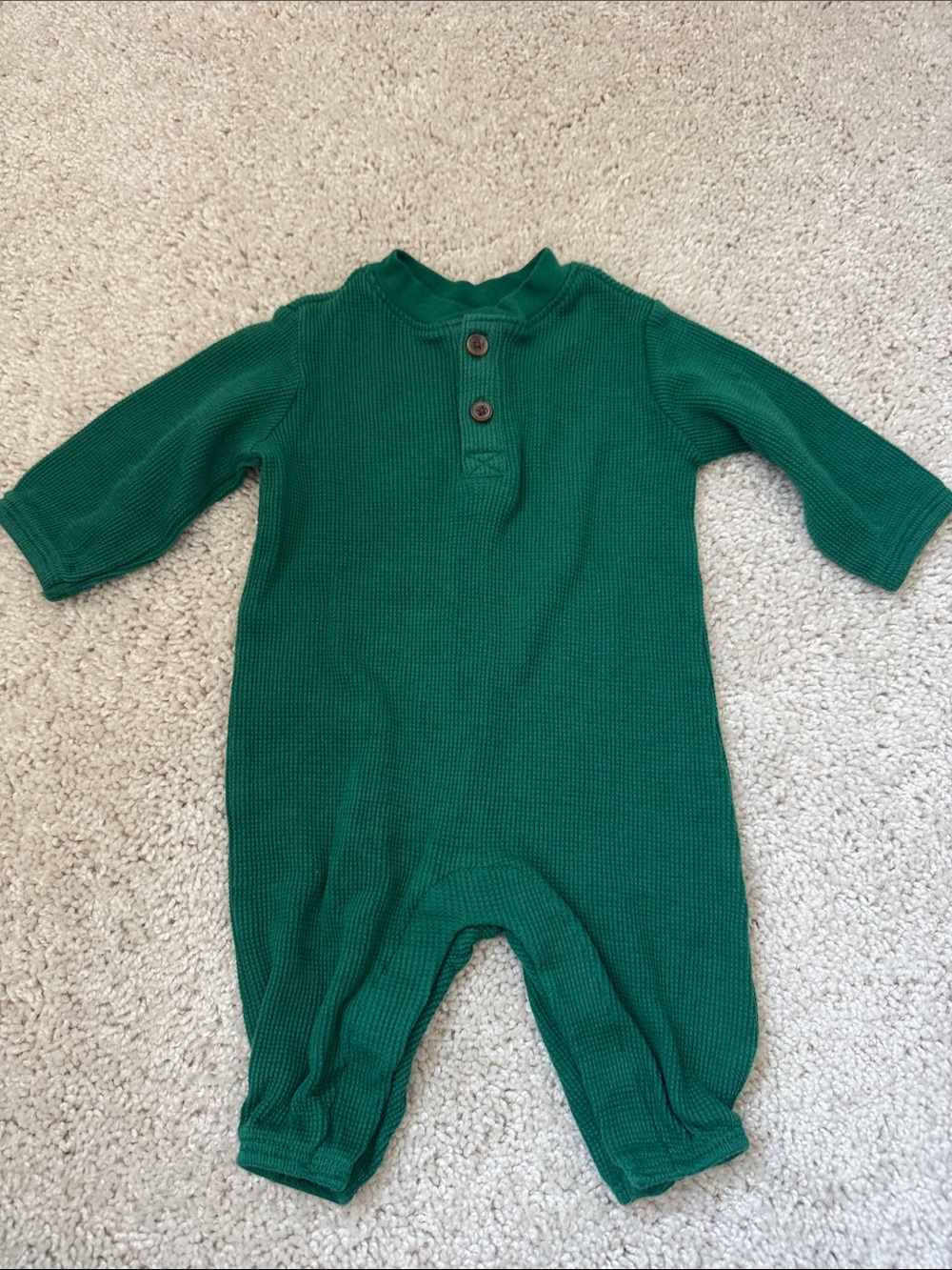 Old Navy Emerald Green Waffle-Knit Footie